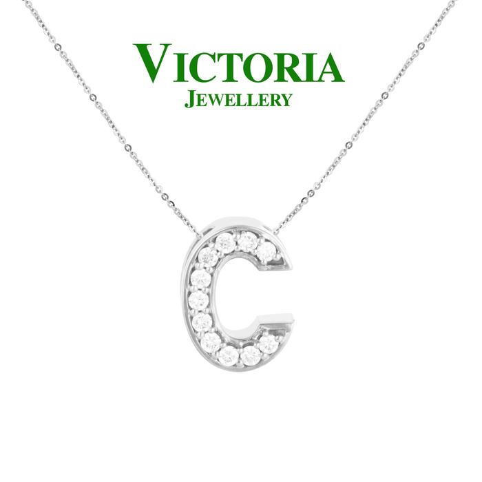 Gambar Liontin Berlian Inisial C / Liontin Berlian Huruf C Victoria Jewellery - White Gold dari Victoria Jewellery Online Kota Administrasi Jakarta Selatan Tokopedia