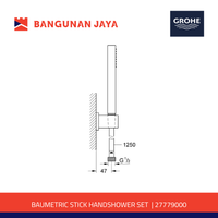 Gambar GROHE BauMetric Stick Handshower Set | 27779000 dari Bangunan Jaya Online Kota Administrasi Jakarta Utara 2 Tokopedia