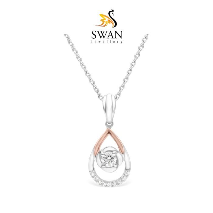Gambar Liontin Berlian Pearshape WhiteRosegold Swan Jewellery dari Swan Jewellery Kota Administrasi Jakarta Selatan Tokopedia
