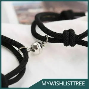 Gelang Couple Magnet Warna Hitam / Gelang Pasangan/Gelang Persahabatan