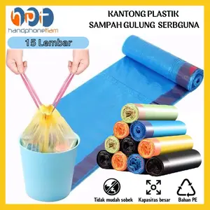 Kantong Sampah Plastik Gulung Roll 45x50cm Kresek Serbaguna 15 Lembar