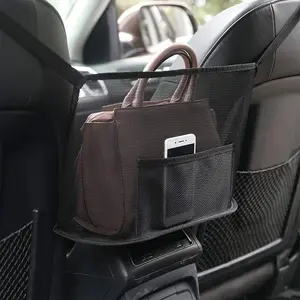 Tas Kantung Jaring Tengah Sekat Penyimpanan Penghalang Kursi Jok Mobil
