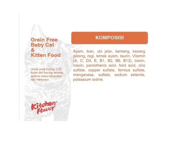 Kitchen Flavor Baby Cat & Kitten Dry Cat Food Freshpack KF Grain free 2