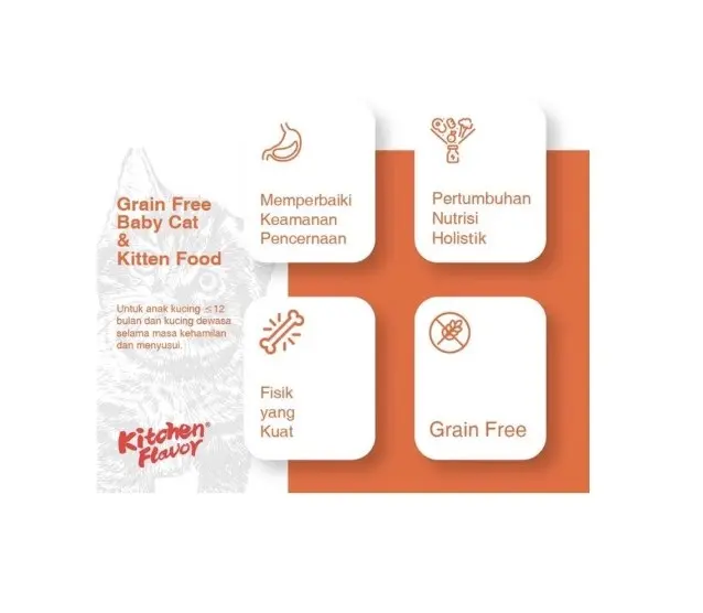 Kitchen Flavor Baby Cat & Kitten Dry Cat Food Freshpack KF Grain free 1