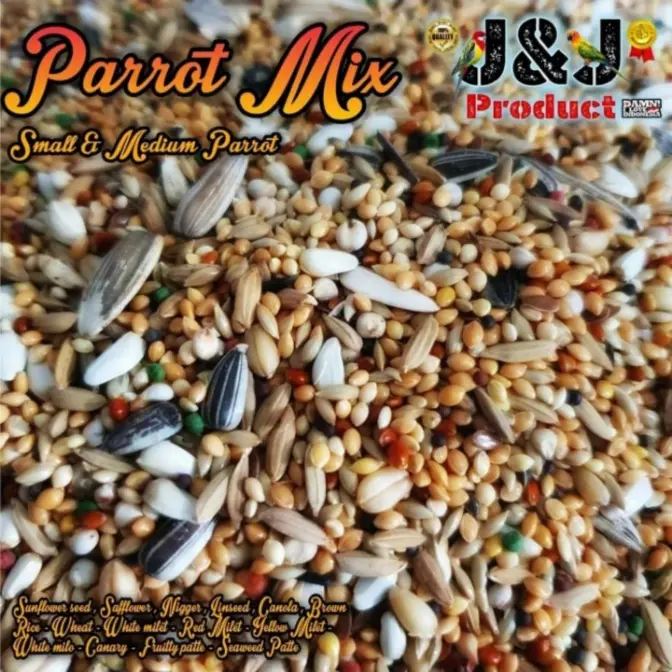 JNJ PARROT 1 KG MIX MILET MIX MILET CAMPUR PAKAN LOVEBIRD FALK PARKIT