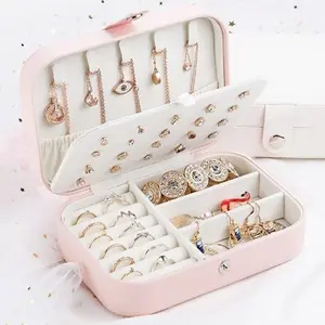 Kotak Tempat Perhiasan Travel Jewelry Box Penyimpanan Anting Aksesoris