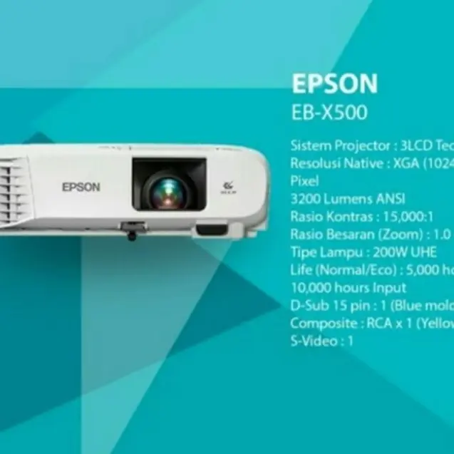 PROYEKTOR EPSON EB-X500 XGA HDMI 3LCD FREE KABEL HDMI 0