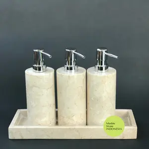 Marble Handsoap Set 3PCS Dispenser Soap | HOTEL Bath Set