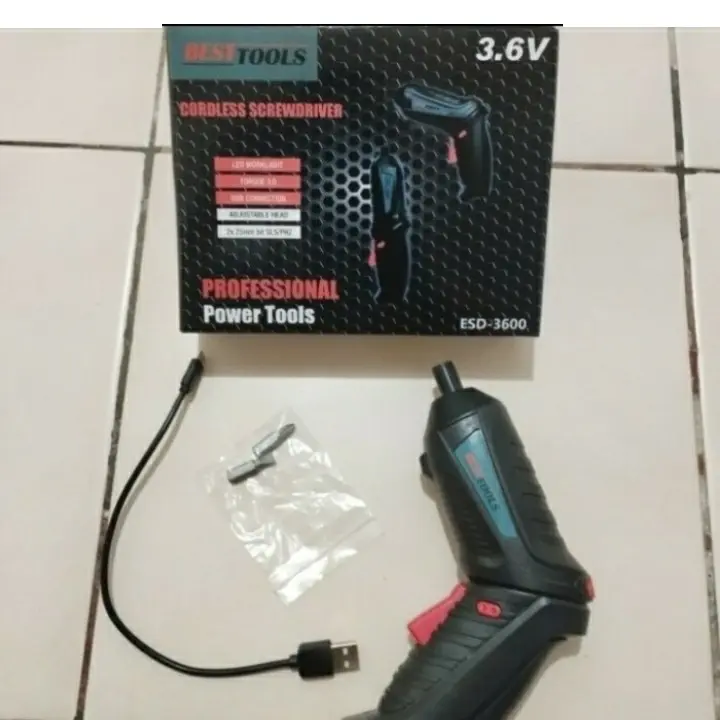 Bor Baterai Cordless Mini Mesin Portable Obeng Screwdriver Electric 3