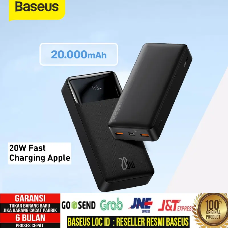 Baseus Power bank Fast Charging 3.0 Type C PD iPhone 20000mAh 20W