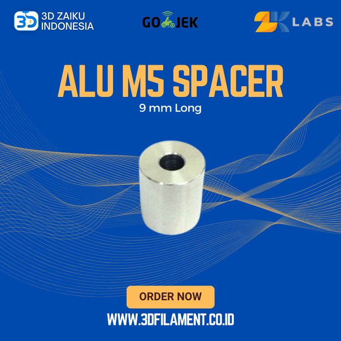 Gambar ZKLabs Spacer Aluminium M5 9 mm Long dari 3D Zaiku Indonesia Kota Administrasi Jakarta Barat Tokopedia