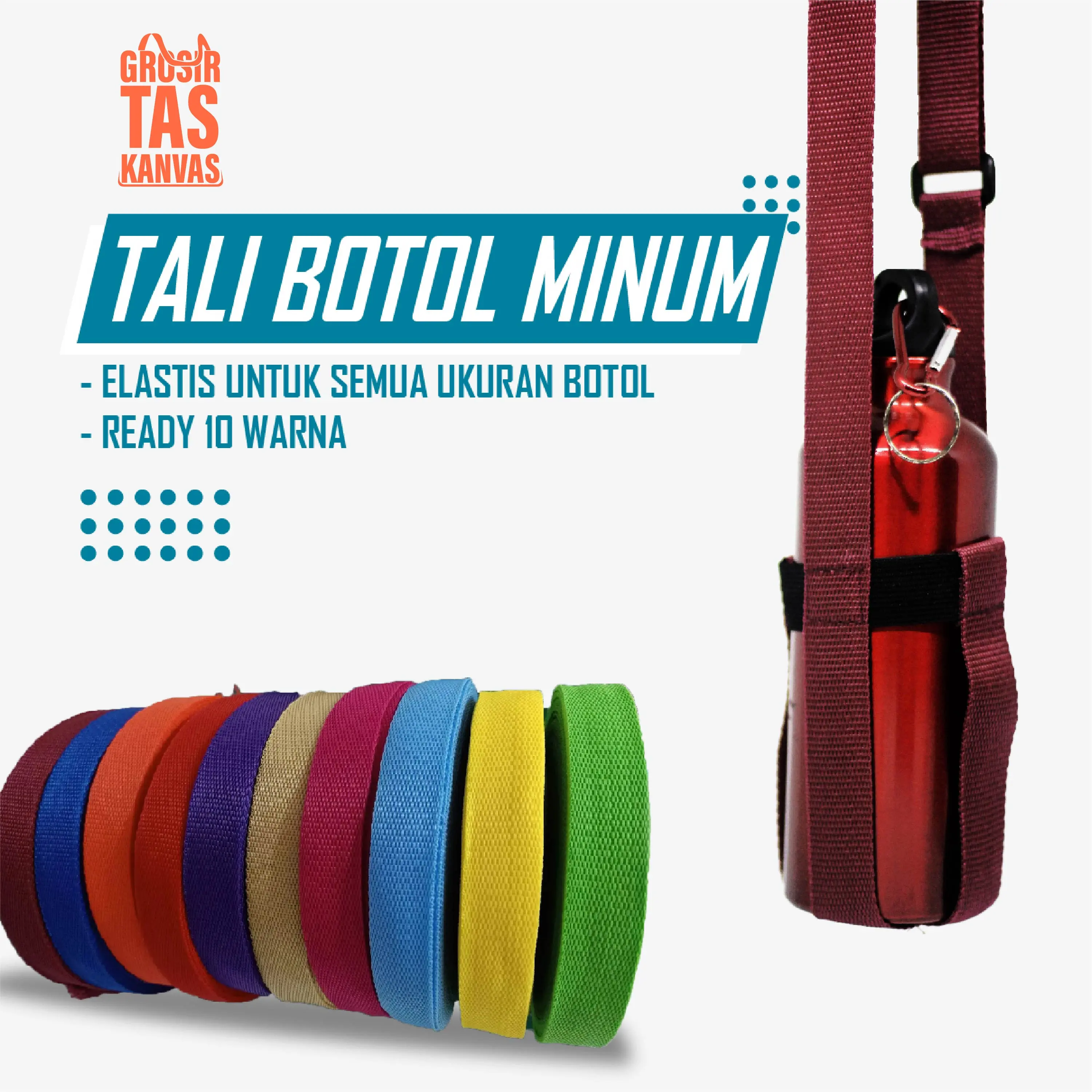 TALI BOTOL MINUM - TALI BOTOL TUPPERWARE - TALI BOTOL LUMBA LUMBA ALL