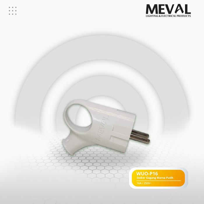 Gambar Meval Steker Arde Kepala Kabel model Bulat Gagang - Putih WUO-P16 dari MEVAL ID Kota Tangerang Tokopedia