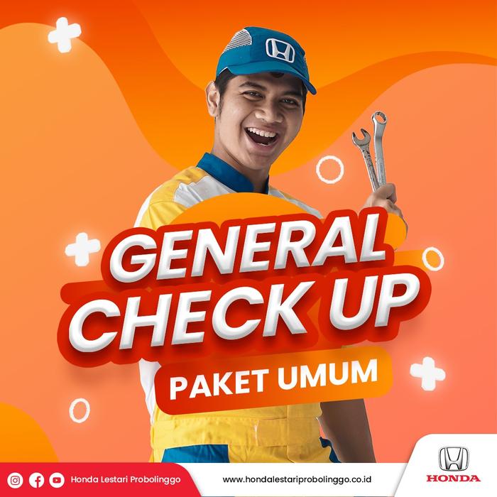 Gambar PROMO PAKET UMUM GENERAL CHECK UP dari Honda Lestari Probolinggo Kota Probolinggo Tokopedia