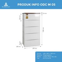 Gambar Olymplast Drawer Cabinet Tempat Penyimpanan ODC 05 M - Putih dari Olymplast Kota Surabaya 5 Tokopedia