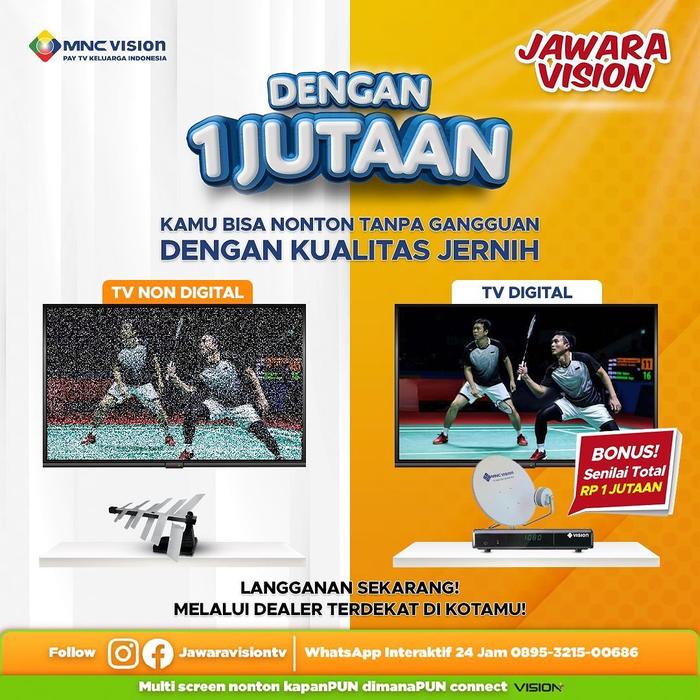 Gambar paket pemasangan parabola mini mnc vision jawara free tv nasional dari satelit parabola depok Kota Depok Tokopedia