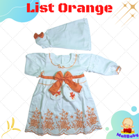 Gambar Baju Muslim Bayi Baru Lahir Perempuan Gamis - Annisa - List Orange dari Mall-Baby Kota Tangerang Selatan 2 Tokopedia