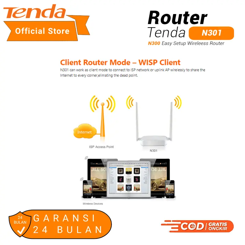 Tenda N301 Wireless N300 Easy Setup Router 6