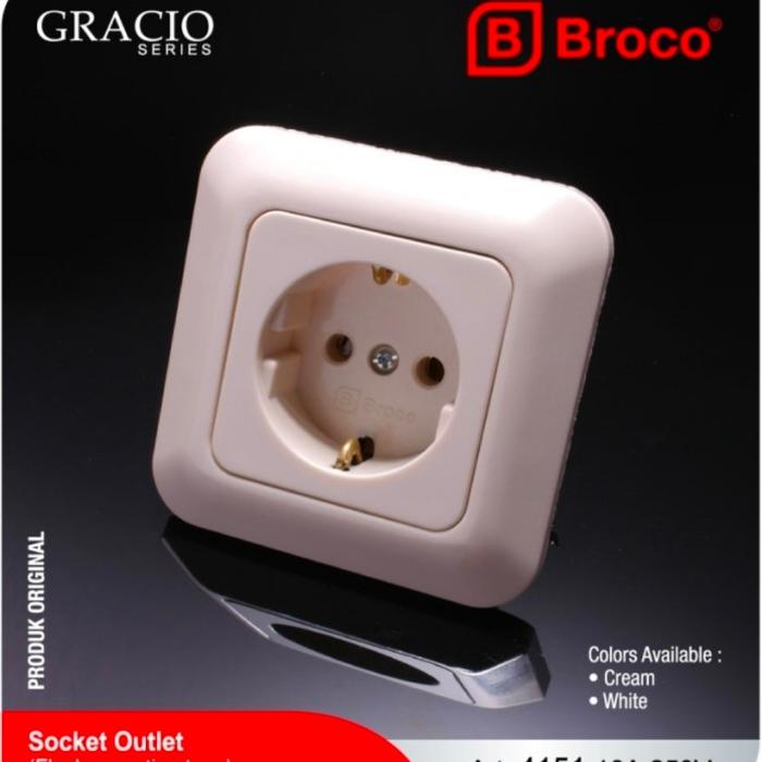 Gambar Stop Kontak Inbow Non CP Broco Gracio 4151 dari Voltadigital12 Kota Yogyakarta Tokopedia
