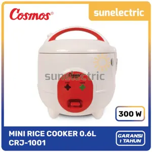 Cosmos Rice Cooker 0.6 L (Low Watt) CRJ-1001 / CRJ 1001 - Putih