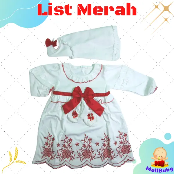 Gambar Baju Muslim Bayi Baru Lahir Perempuan Gamis - Annisa - List Orange dari Mall-Baby Kota Tangerang Selatan 5 Tokopedia