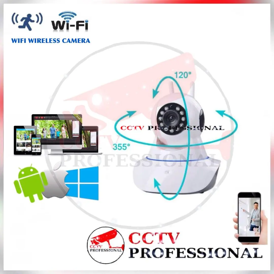 IP Cam 3MP CCTV Wifi Wireless Portable SMART Babycam