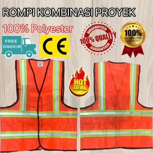 Rompi Kombinasi Polyester Merah Double Scotlite Safety Proyek