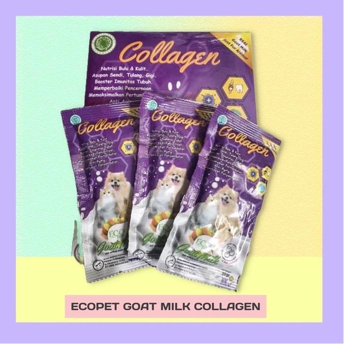 Gambar Susu kambing collagen ecopet goat milk collagen (1box isi 10pc 20gr) dari Centralidnpetshop Kota Administrasi Jakarta Barat Tokopedia