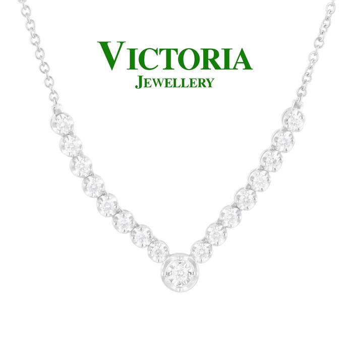 Gambar Liontin Berlian V + Kalung VNK690416 Victoria Jewellery - Putih dari Victoria Jewellery Online Kota Administrasi Jakarta Selatan Tokopedia