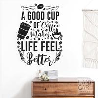 Gambar Sticker Cutting a Good Cup Of Coffee Shop Dekorasi Quotes Dinding Kaca - S, Hitam dari LANCARI Kota Administrasi Jakarta Pusat 1 Tokopedia