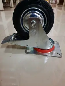 RODA ETALASE 4" HIDUP REM/RODA TROLLEY/RODA KARET/Roda Gerobak