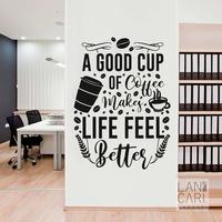 Gambar Sticker Cutting a Good Cup Of Coffee Shop Dekorasi Quotes Dinding Kaca - S, Hitam dari LANCARI Kota Administrasi Jakarta Pusat 2 Tokopedia