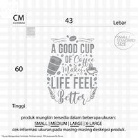 Gambar Sticker Cutting a Good Cup Of Coffee Shop Dekorasi Quotes Dinding Kaca - S, Hitam dari LANCARI Kota Administrasi Jakarta Pusat 3 Tokopedia