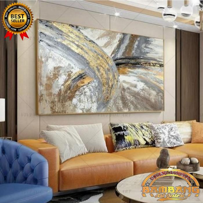 Jual lukisan abstrak timbul - 80x120+frame - Kab. Bandung - bambang art ...