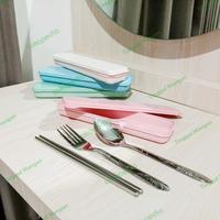 Gambar Set Alat Makan Stainless (Sendok Garpu Sumpit) dari Tinggal Mangan Kota Surabaya 3 Tokopedia