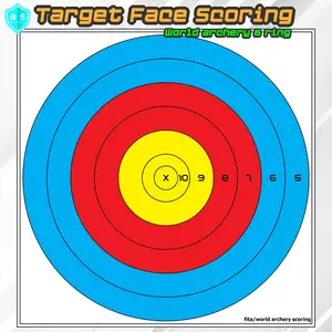 Print Target Olah Raga Panahan Tipe Face Target Panahan 50cmx50cm