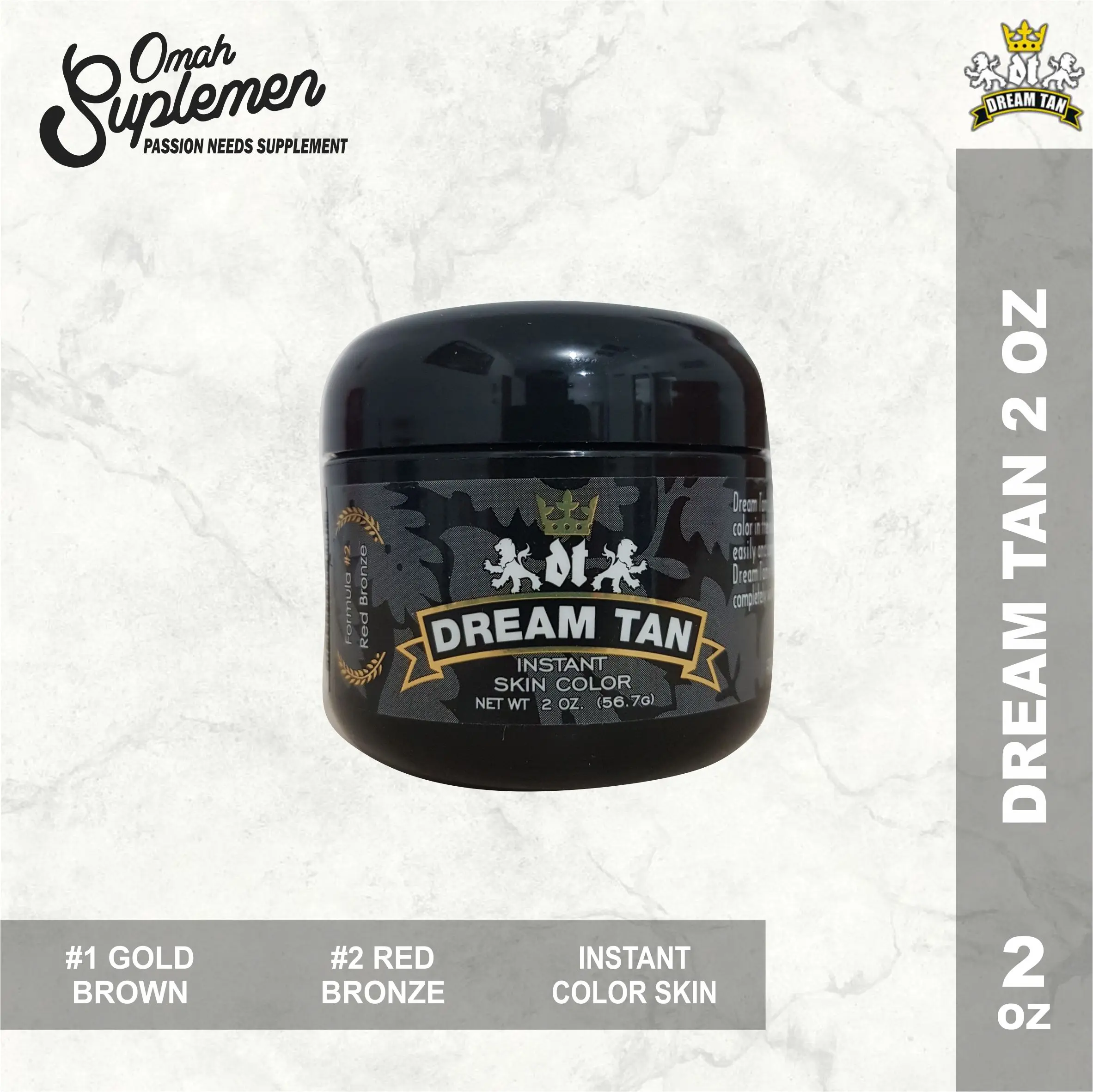 Dream Tan 2 oz Pewarna Tubuh Aman Mudah Digunakan untuk Binaraga Profesional