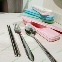 Gambar Set Alat Makan Stainless (Sendok Garpu Sumpit) dari Tinggal Mangan Kota Surabaya 2 Tokopedia