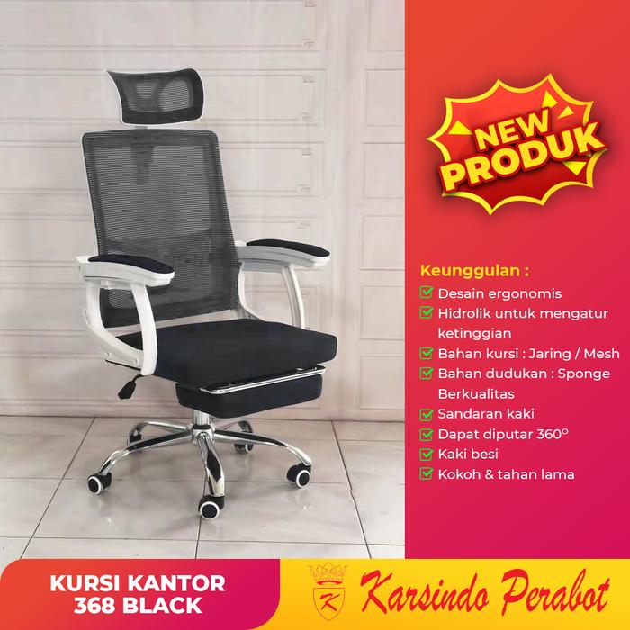 Gambar Kursi Jaring / Kursi Kerja / Kursi Kantor 368 dari KARSINDO PERABOT SURABAYA Kab. Sidoarjo 4 Tokopedia