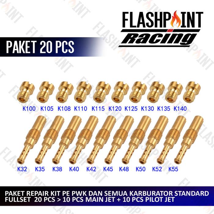PAKET 20 PCS JET PWK PE FULLSET MAIN JET PILOT MAINJET SPUYER PJ MJ ...