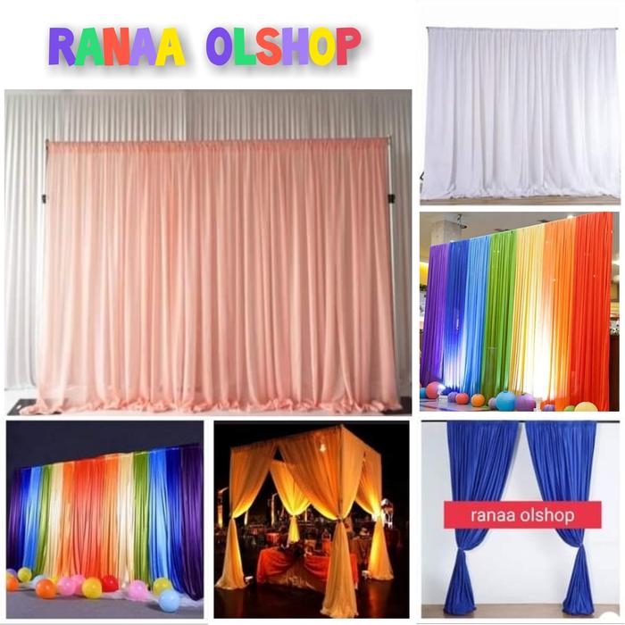 Gambar Backdrop background kain filamin tinggi 4 meter dari ranaa ollshop Kab. Tasikmalaya Tokopedia