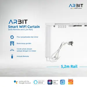 Arbit Smart Wifi Curtain Gorden Motor + Remote + Rail 5.2 Meter