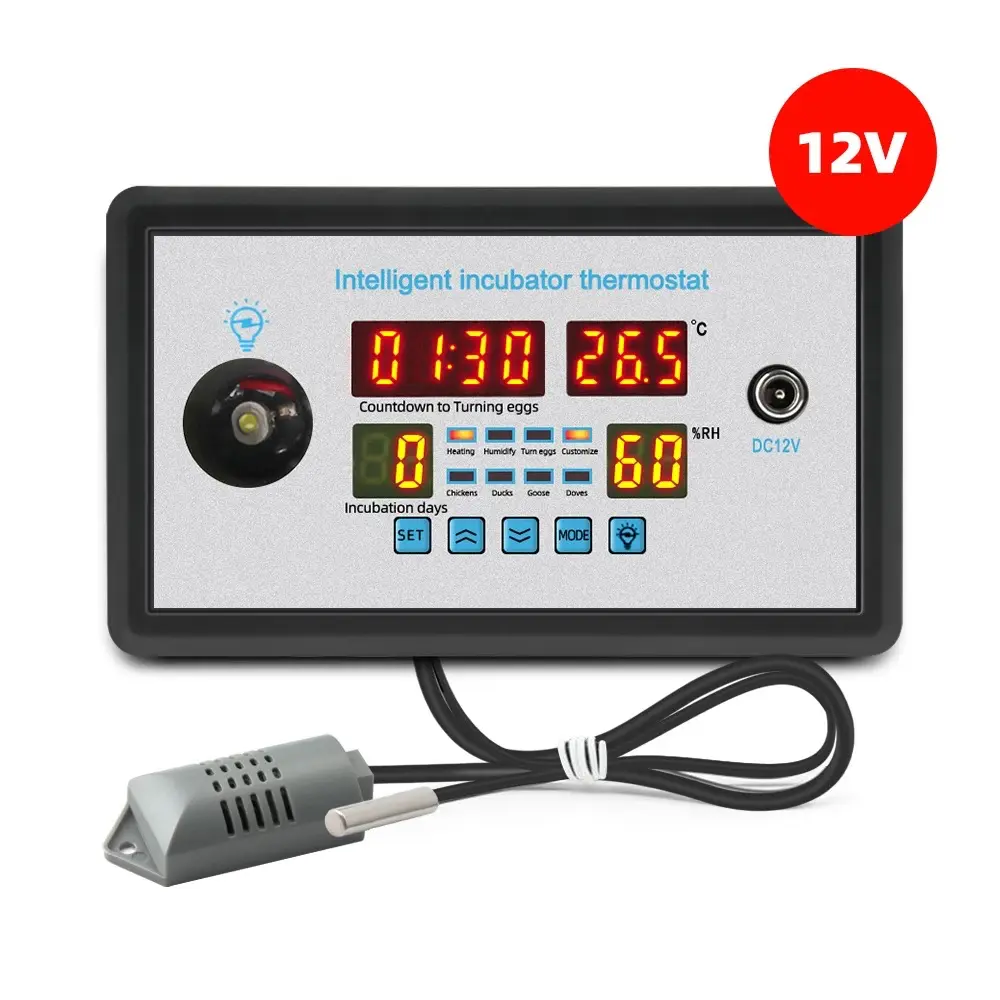 ZFX-9002 12V Thermostat Suhu Temperature Humidity Control Incubator Digital 360 Automatic Egg Turning | 2.025.0200 | ZFX-9002