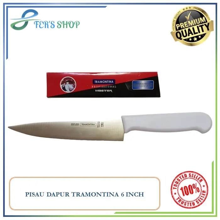 Pisau Dapur Tramontina stainless steel 6 inch / Pisau Sayur dan Daging