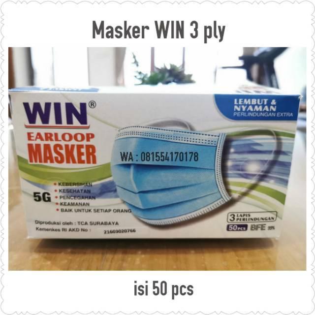 Masker Earloop Win 3 ply