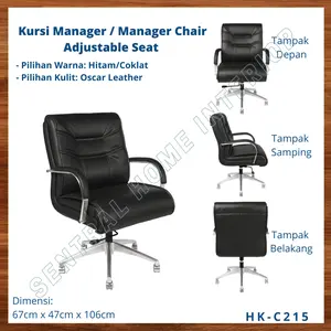 Kursi Bangku Manajer/Kantor/Kerja - Roda Aluminium | HK-C215