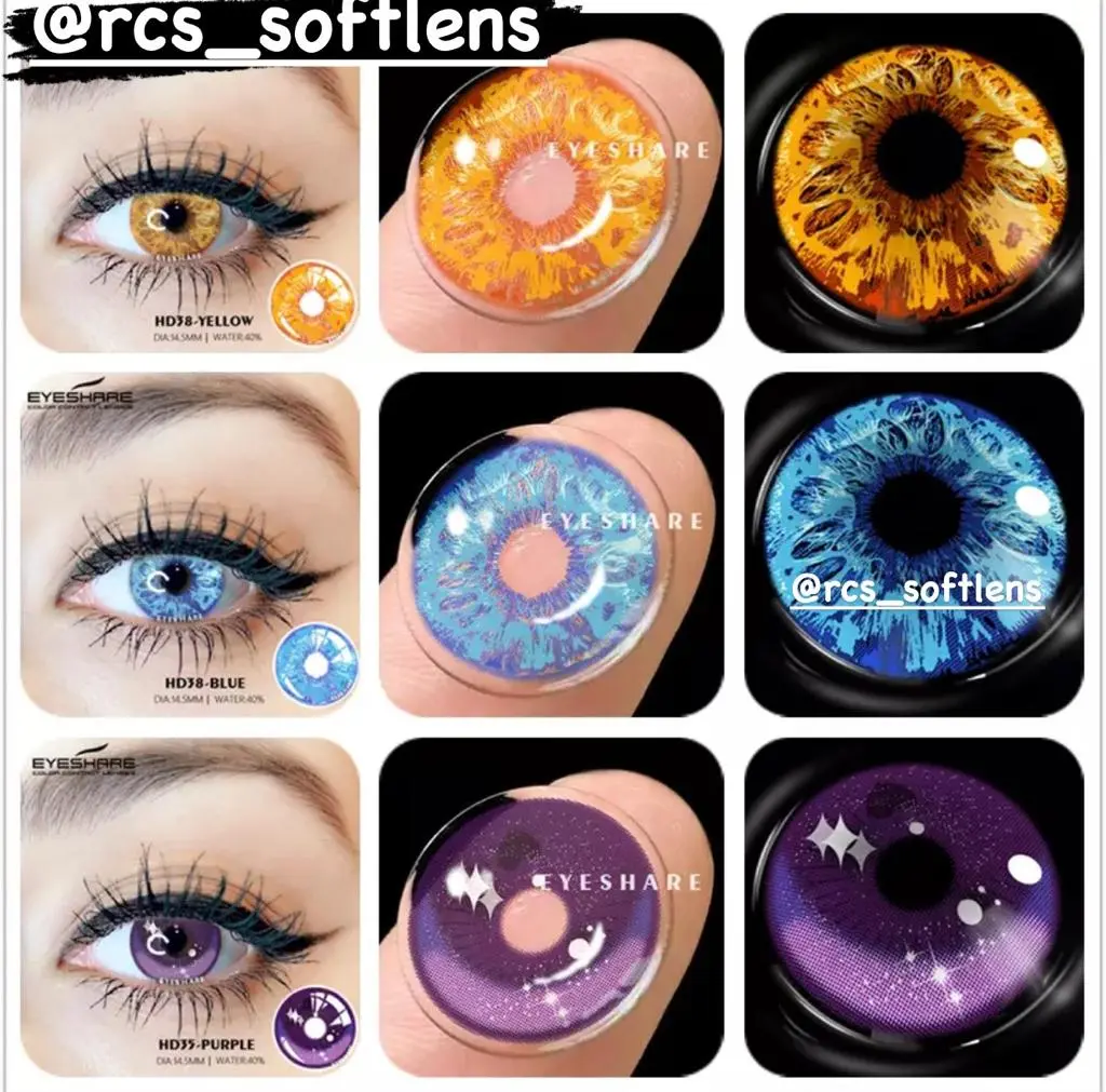 RCS - NEW softlens cosplay halloween biru kuning