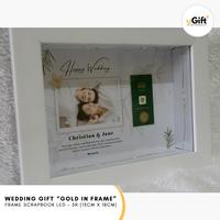 Gambar Kado Pernikahan Wedding Gift Logam Mulia Emas Mini Frame Scrapbook 5R dari uGift Jakarta Barat 4 Tokopedia