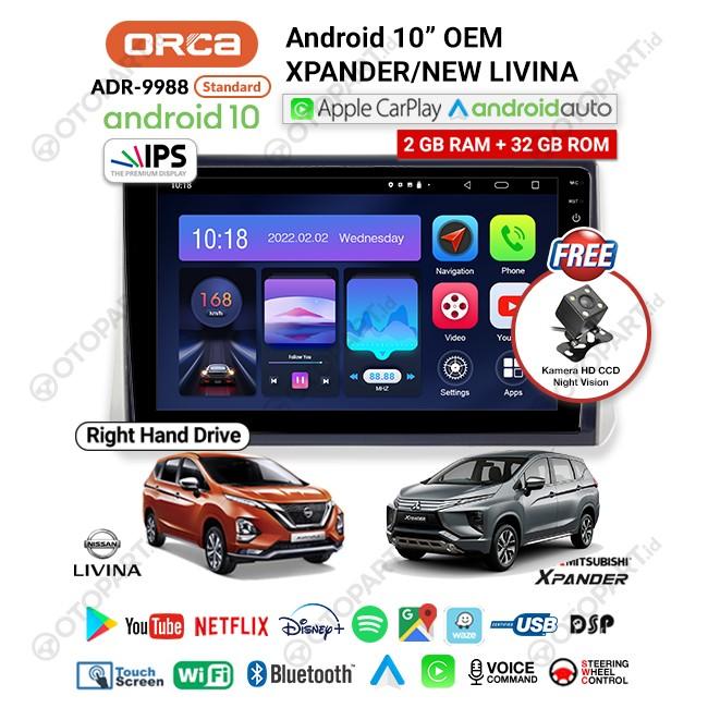 Gambar Headunit Android Auto CarPlay 10 Inch OEM Xpander/All New Livina dari KDV Automotive Kota Administrasi Jakarta Pusat Tokopedia