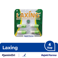 Gambar Laxing 1 Strip isi 4 Kapsul Kap Hijau - Obat Pencahar Sembelit dari Apotek Rejeki Farma -Melawai Kota Administrasi Jakarta Selatan 1 Tokopedia